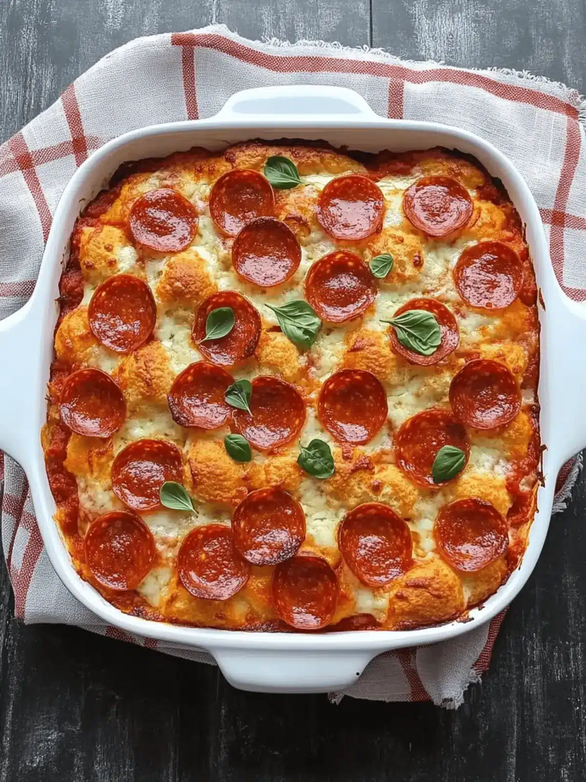 Bubble Up Biscuit Pizza Casserole