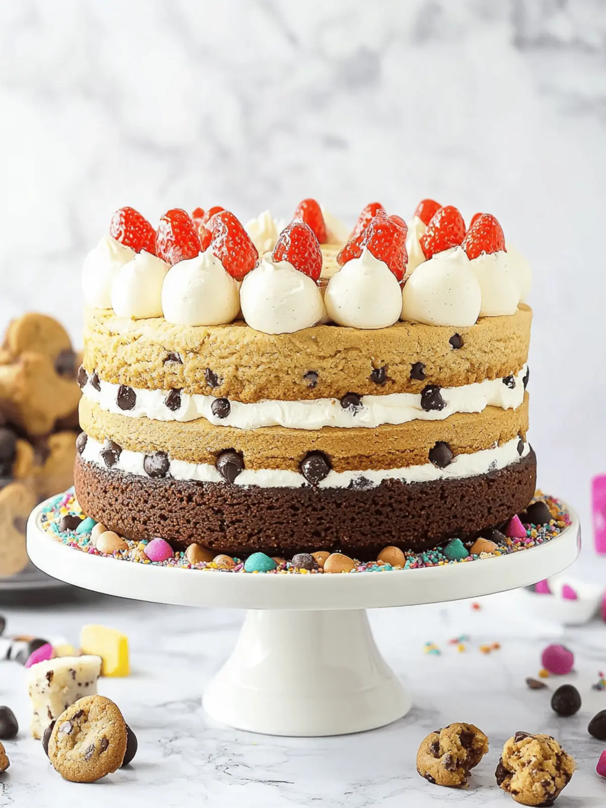 Ultimate Layered Cookie Cake: Indulge in Cookie Bliss 2 Ultimate Layered Cookie Cake