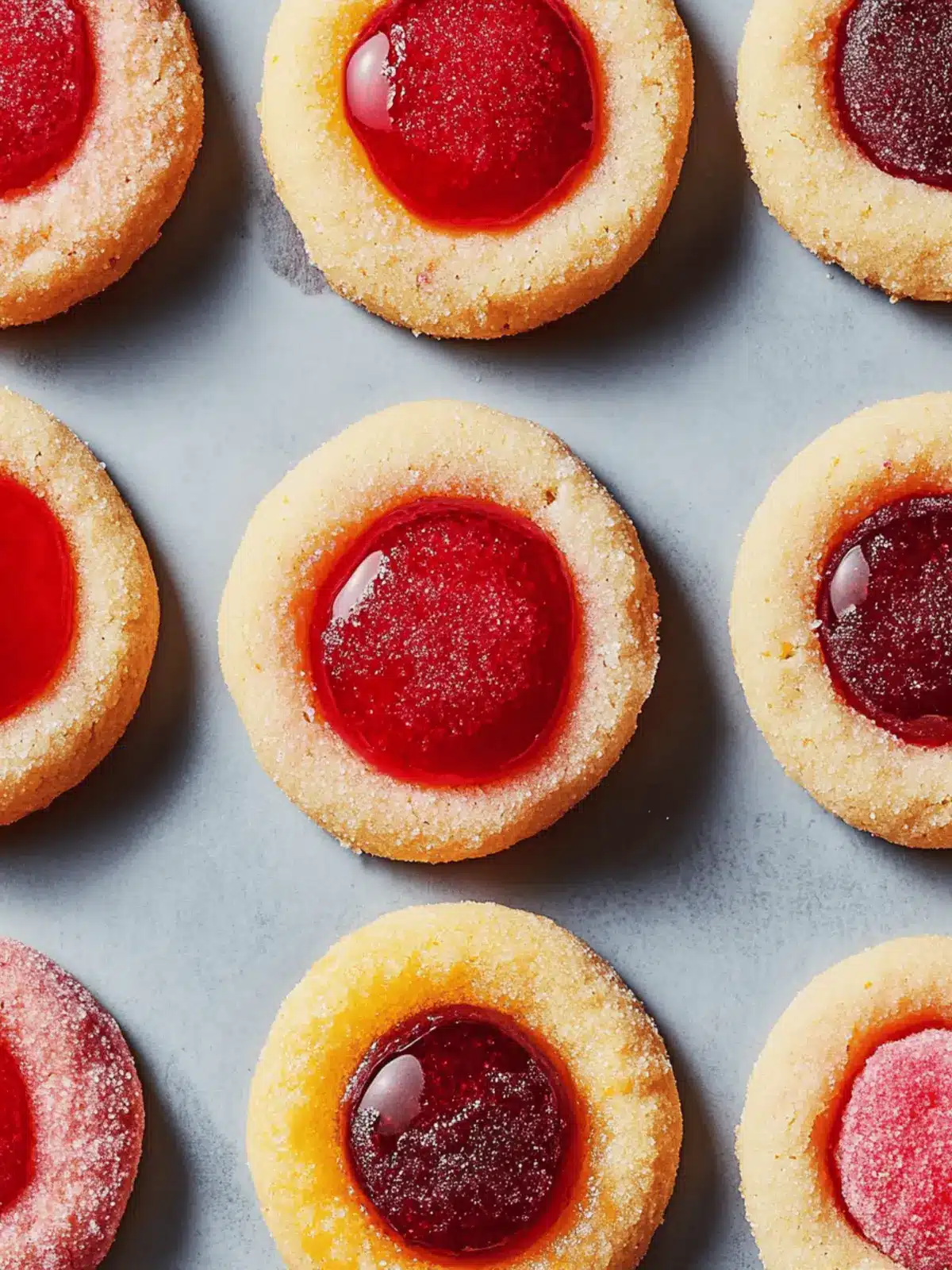 Tutti-Frutti Thumbprint Cookies