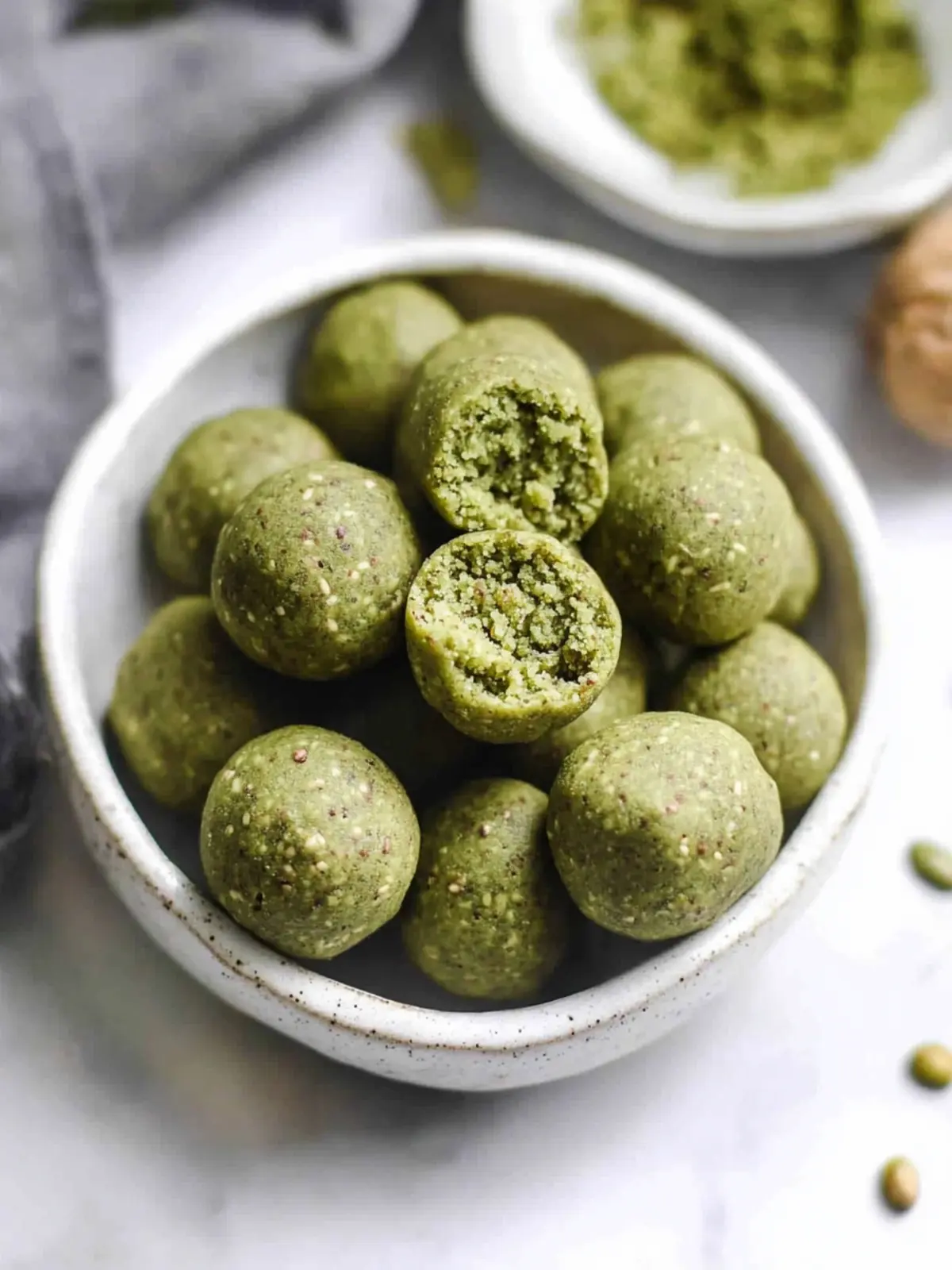 Matcha Cookie Dough Protein Bites