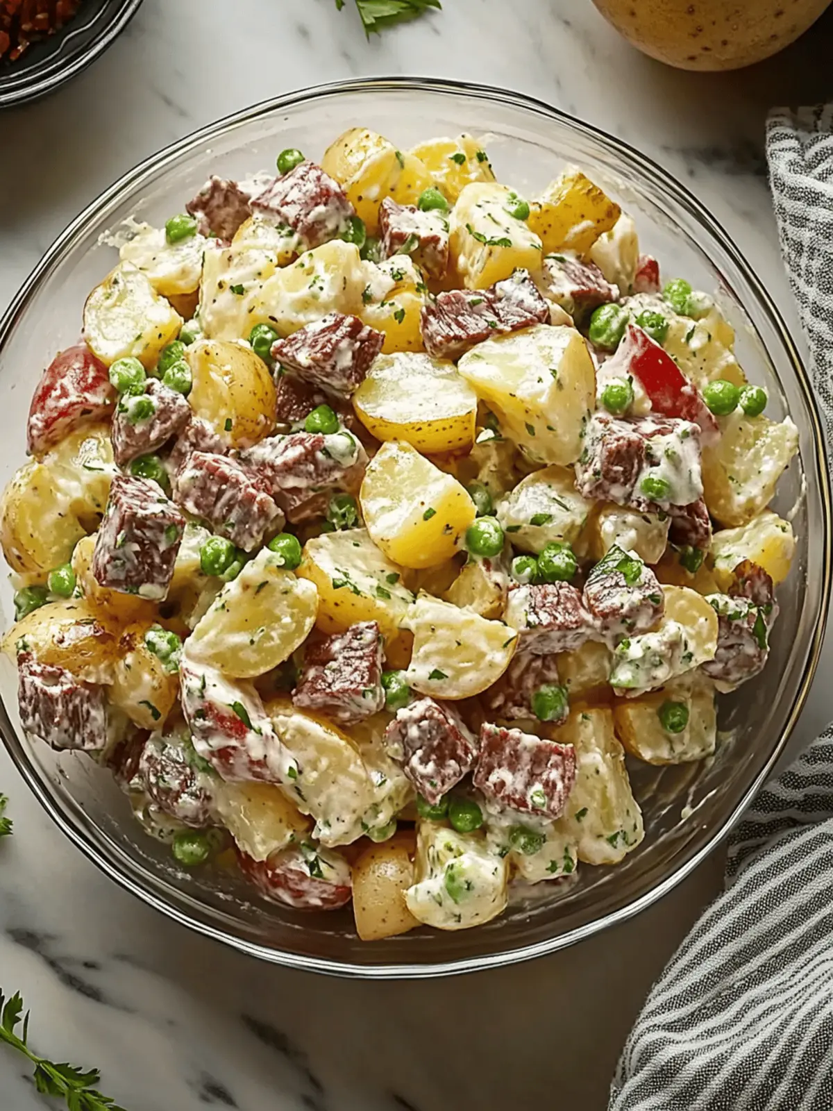 Mouthwatering Steakhouse Potato Salad with Crispy Bacon Delight 4 Steakhouse Potato Salad