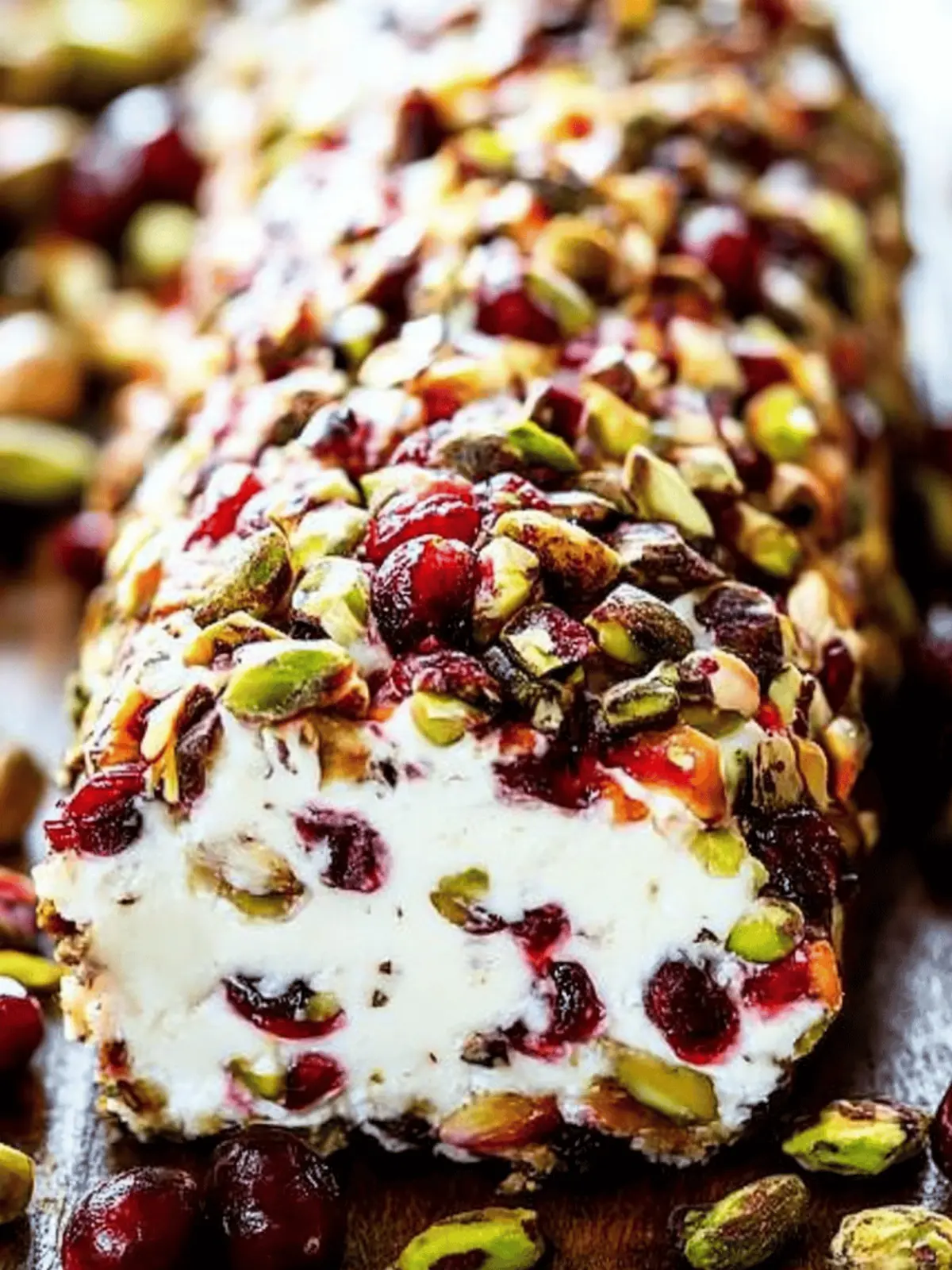 Cranberry Pistachio Cheese Log