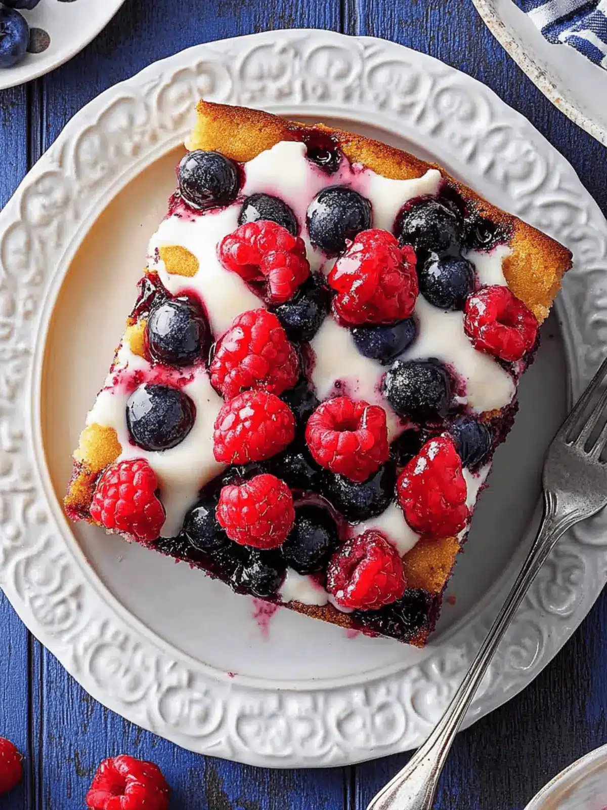 Honey Berry Sheet Cake