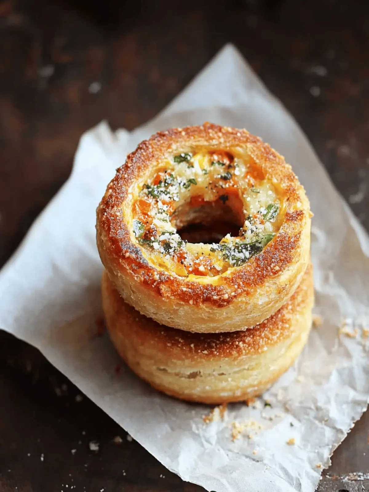 Bread cheese rings