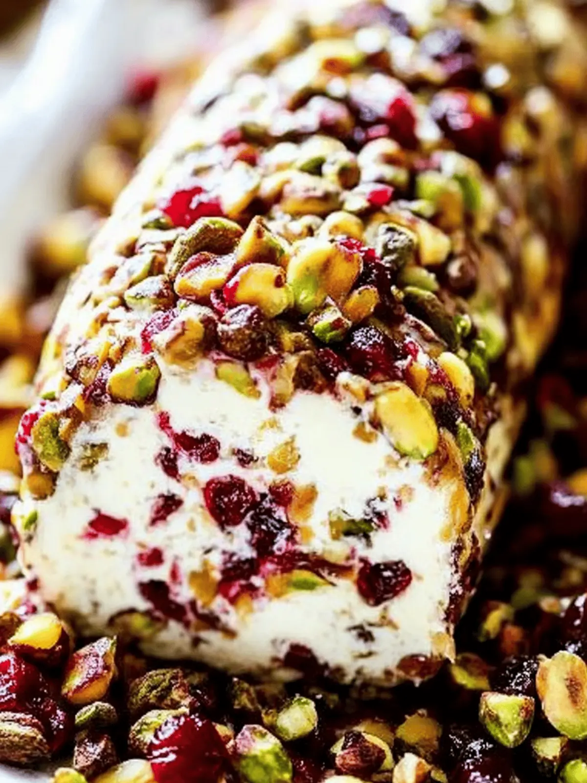 Cranberry Pistachio Cheese Log