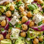 Chickpea Feta Avocado Salad
