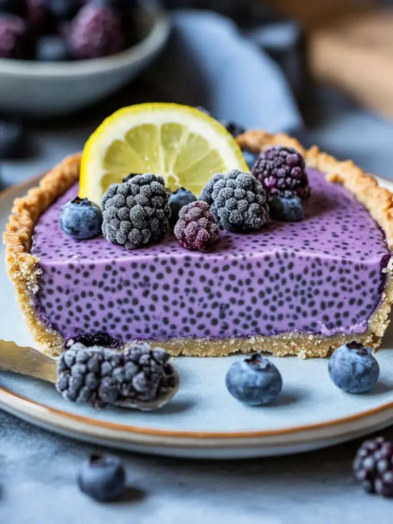 No-Bake Blueberry Chia Seed Pie