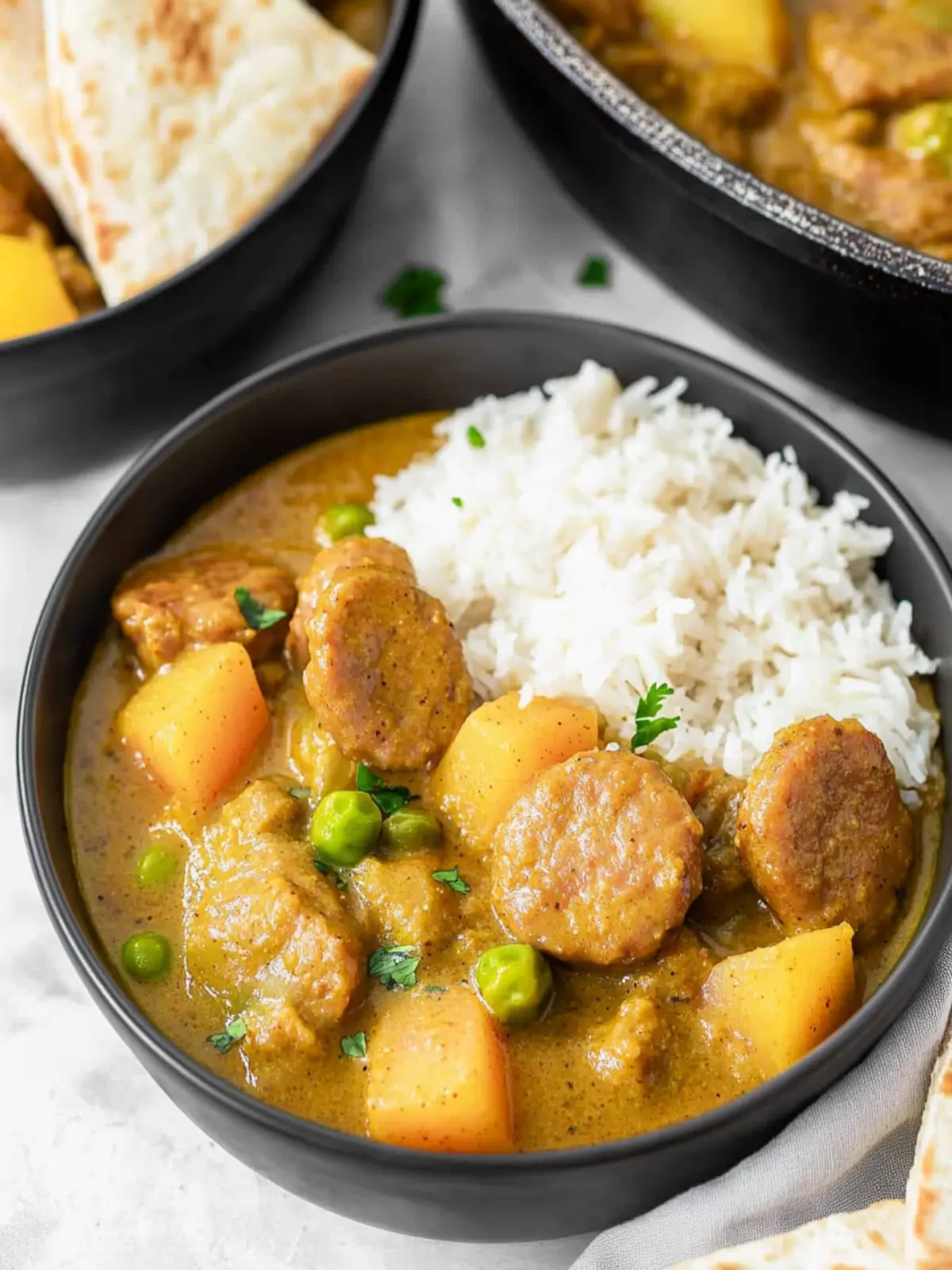 Slow Cooker Curried Sausages