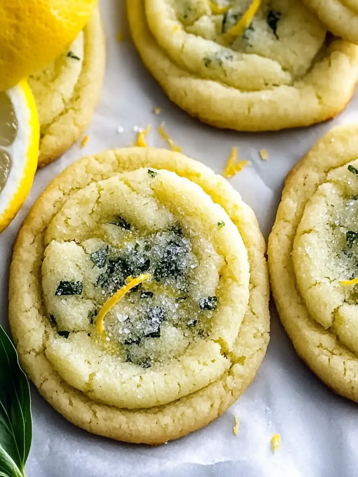 Lemon Basil Sugar Cookies