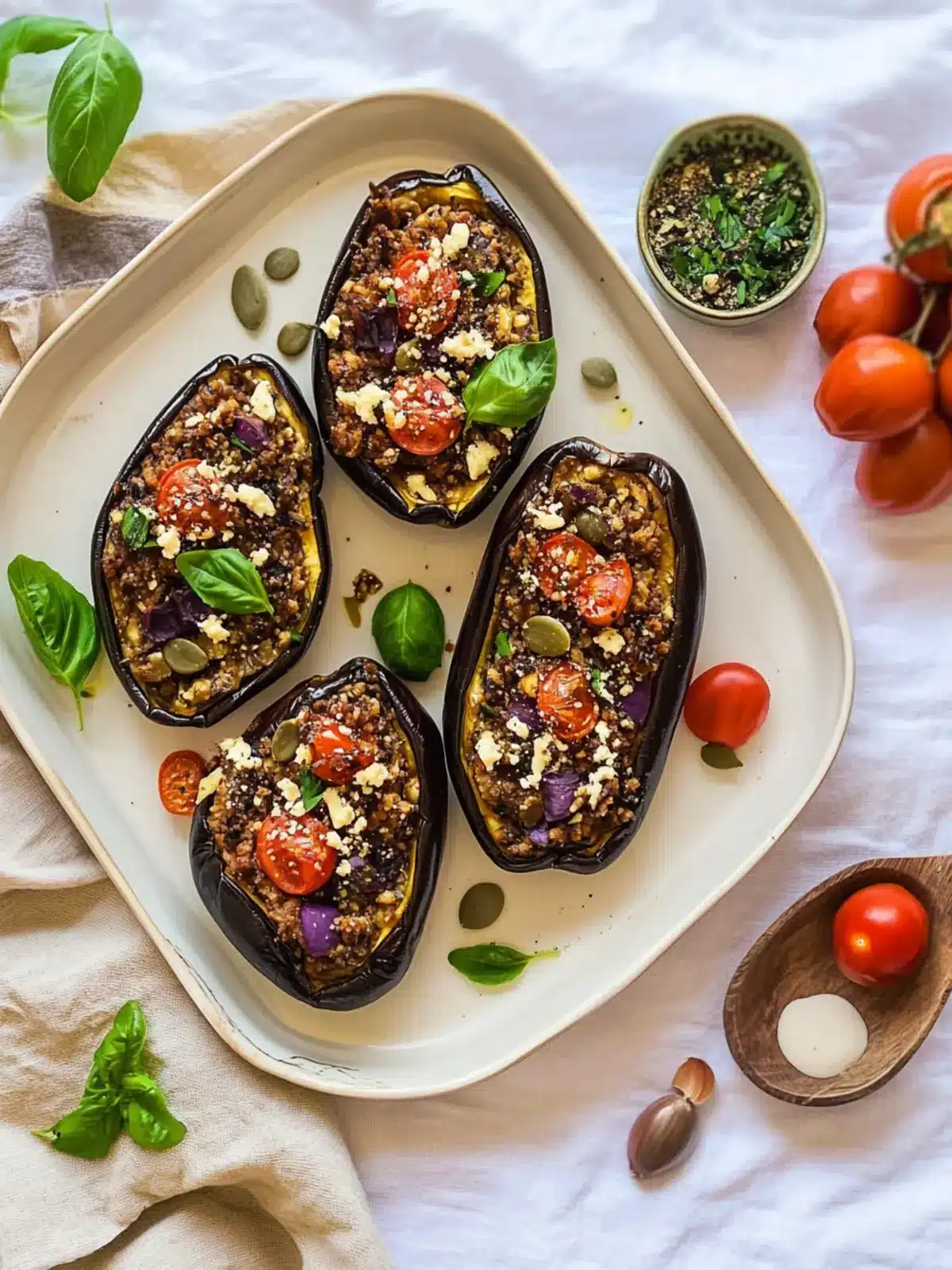 Vegan Stuffed Eggplant