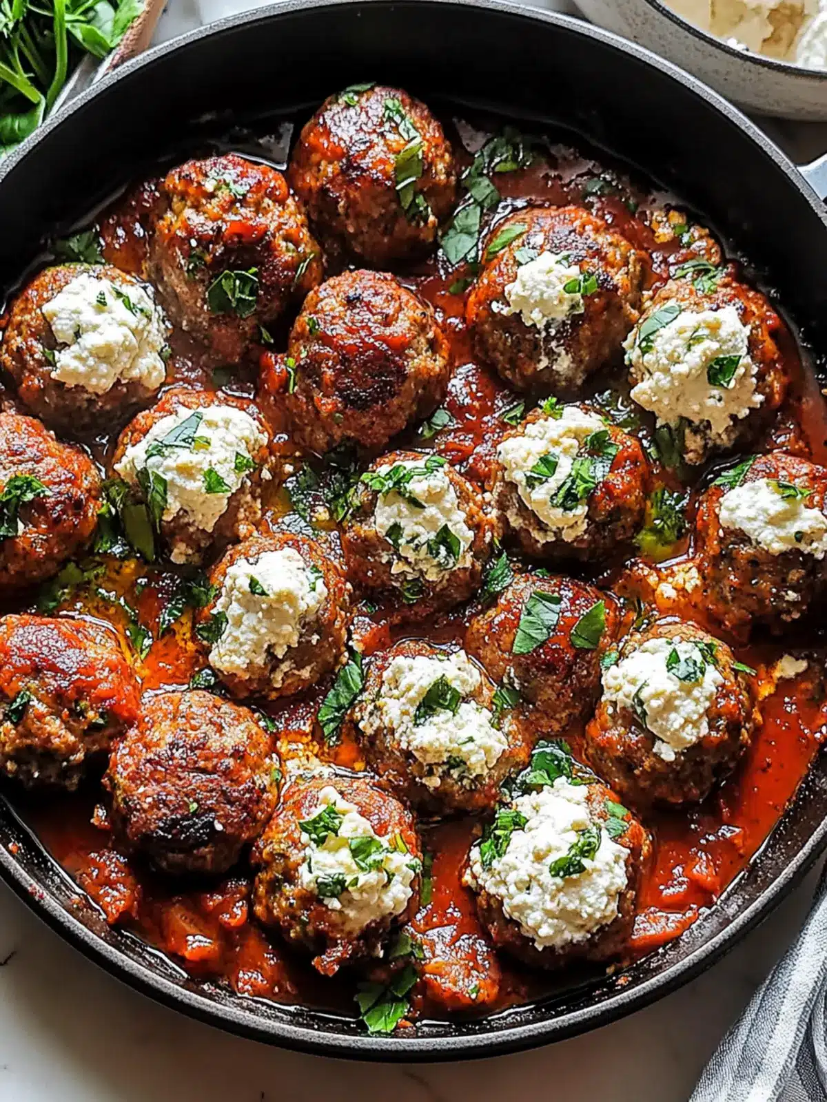 Savory Skillet Ricotta Meatballs for Ultimate Comfort Food 4 Skillet Ricotta Meatballs