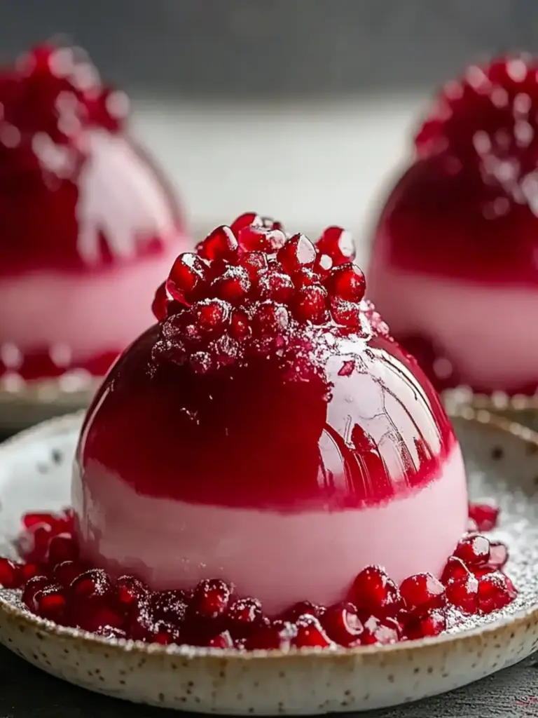 Glossy Pomegranate Mousse Domes