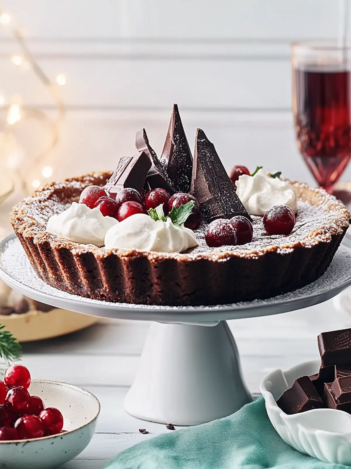 Christmas Kahlúa and Chocolate Tart
