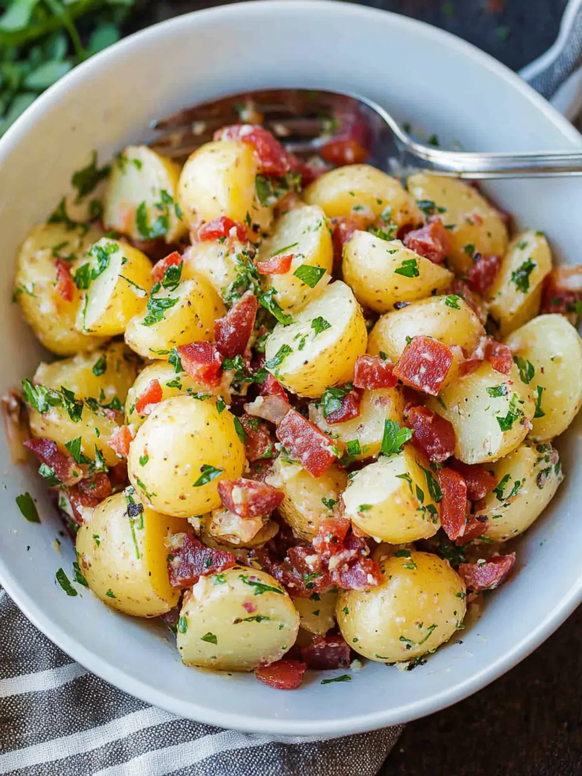 Irresistible Warm German Potato Salad with Tangy Bacon Delight 5 German Potato Salad