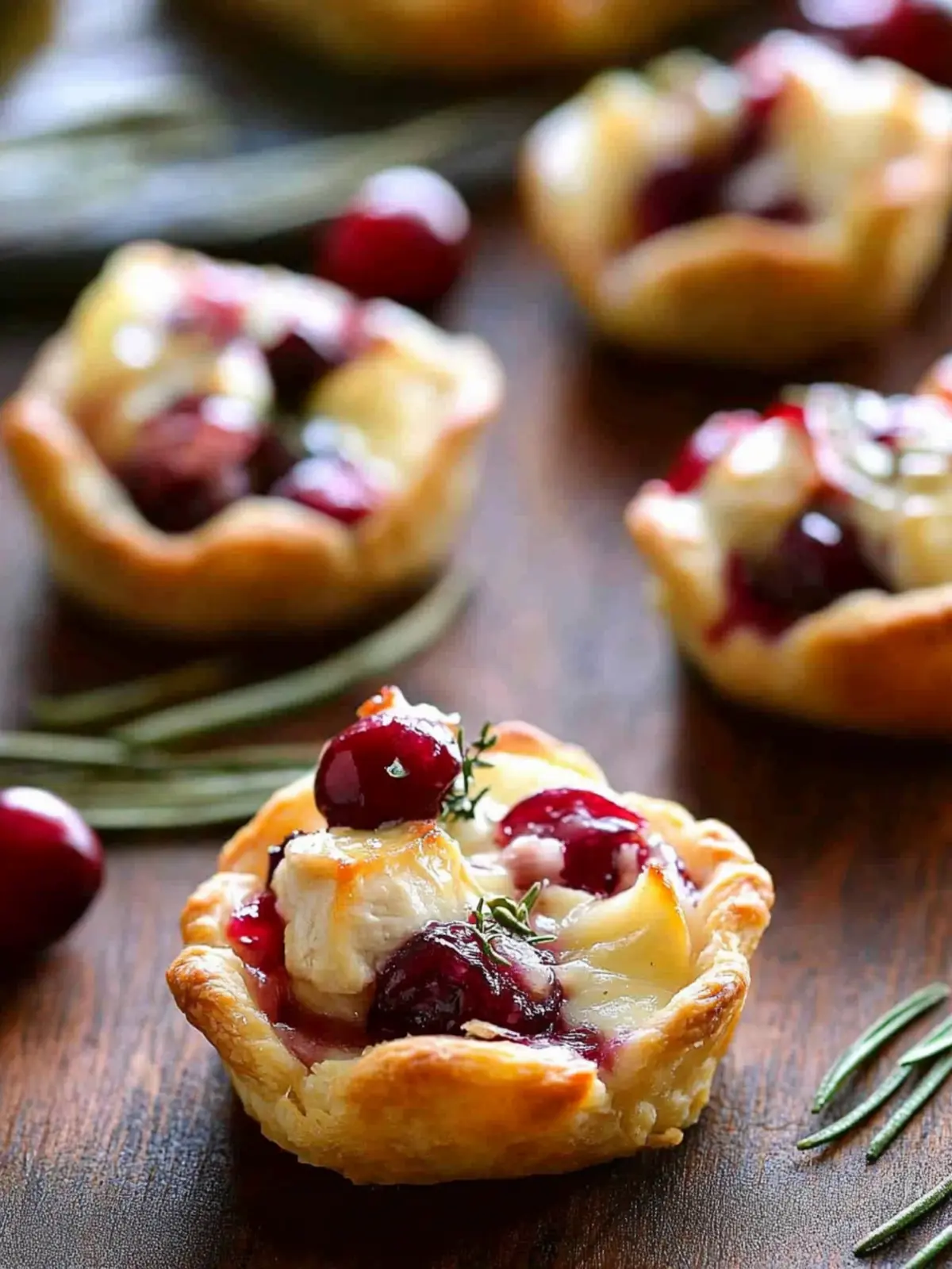 Chicken Cranberry Brie Tartlets