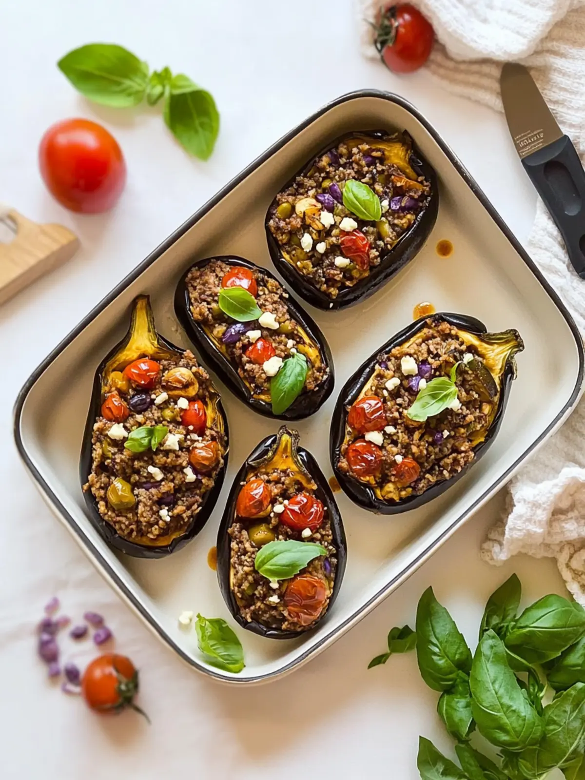 Vegan Stuffed Eggplant