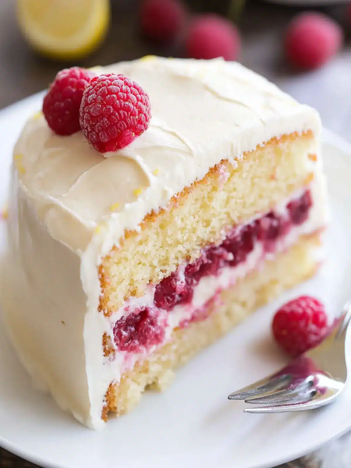 Raspberry Cake with Lemon Buttercream