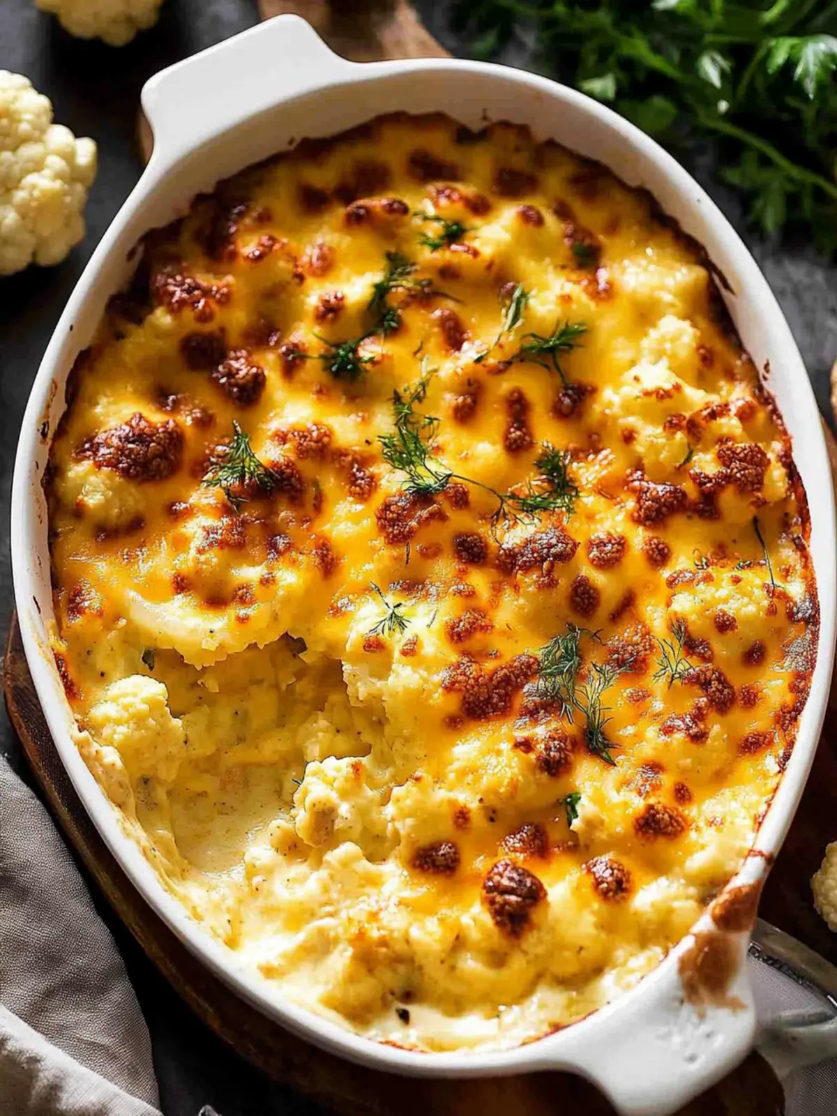 Creamy Cauliflower Cheese Bake: Indulge in Comfort Food Bliss 3 Cauliflower Cheese