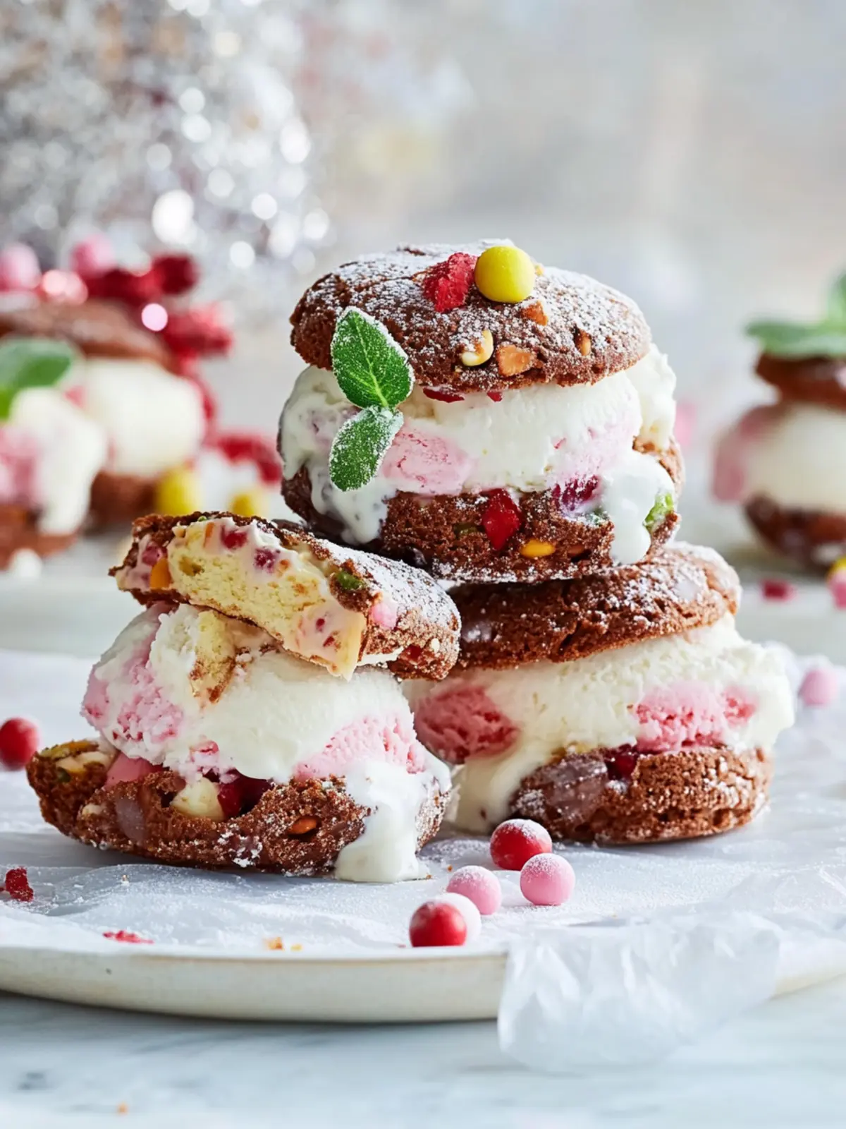 Festive Ice-Cream Sandwiches