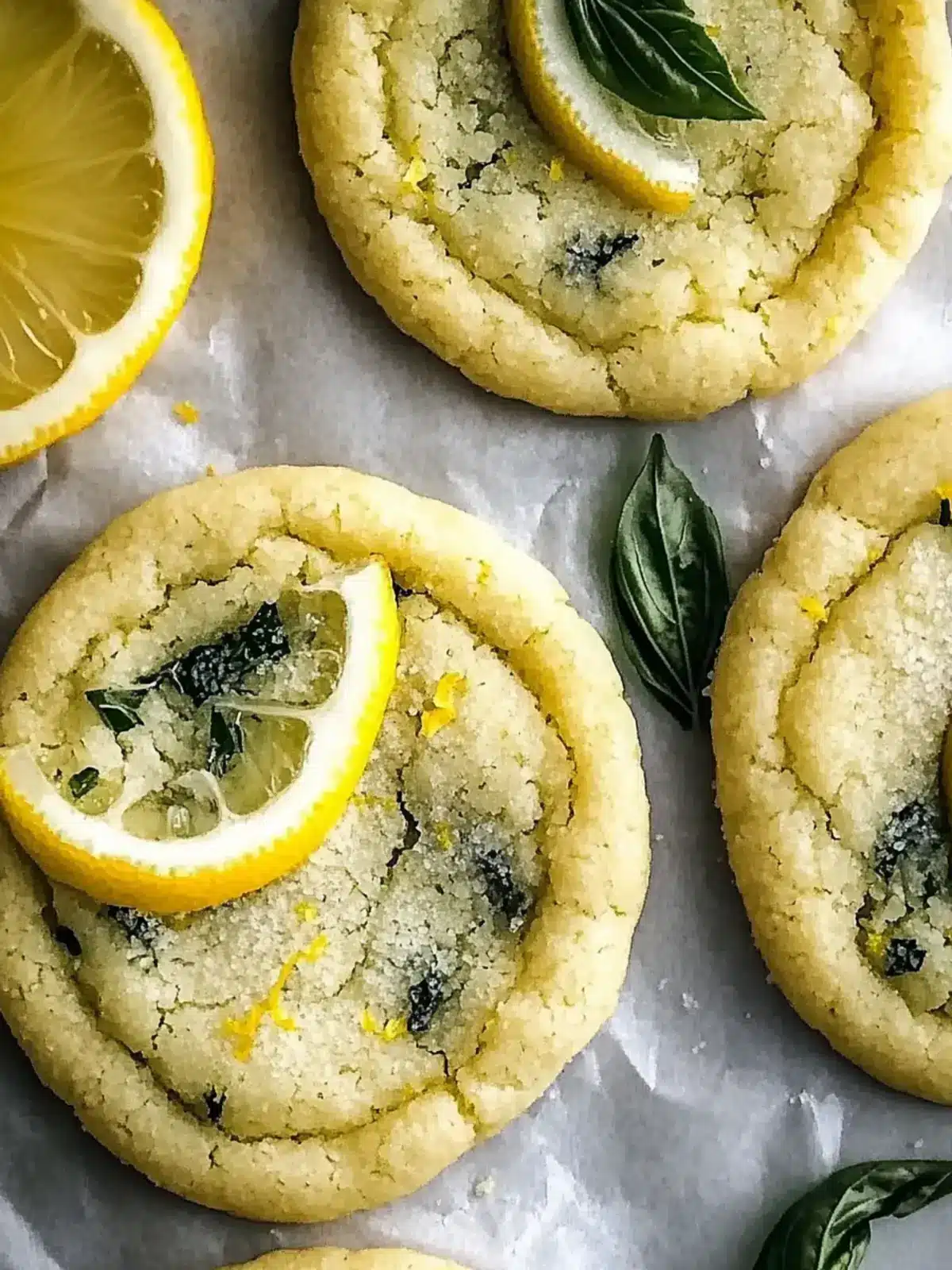 Lemon Basil Sugar Cookies