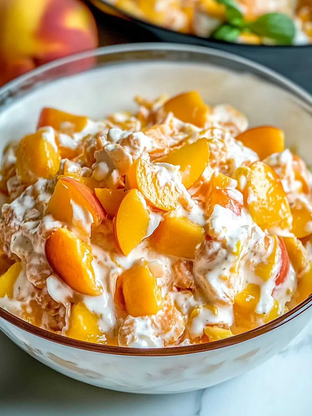 Delicious Millionaire Peach Salad Perfect for Summer BBQs 5 Millionaire Peach Salad