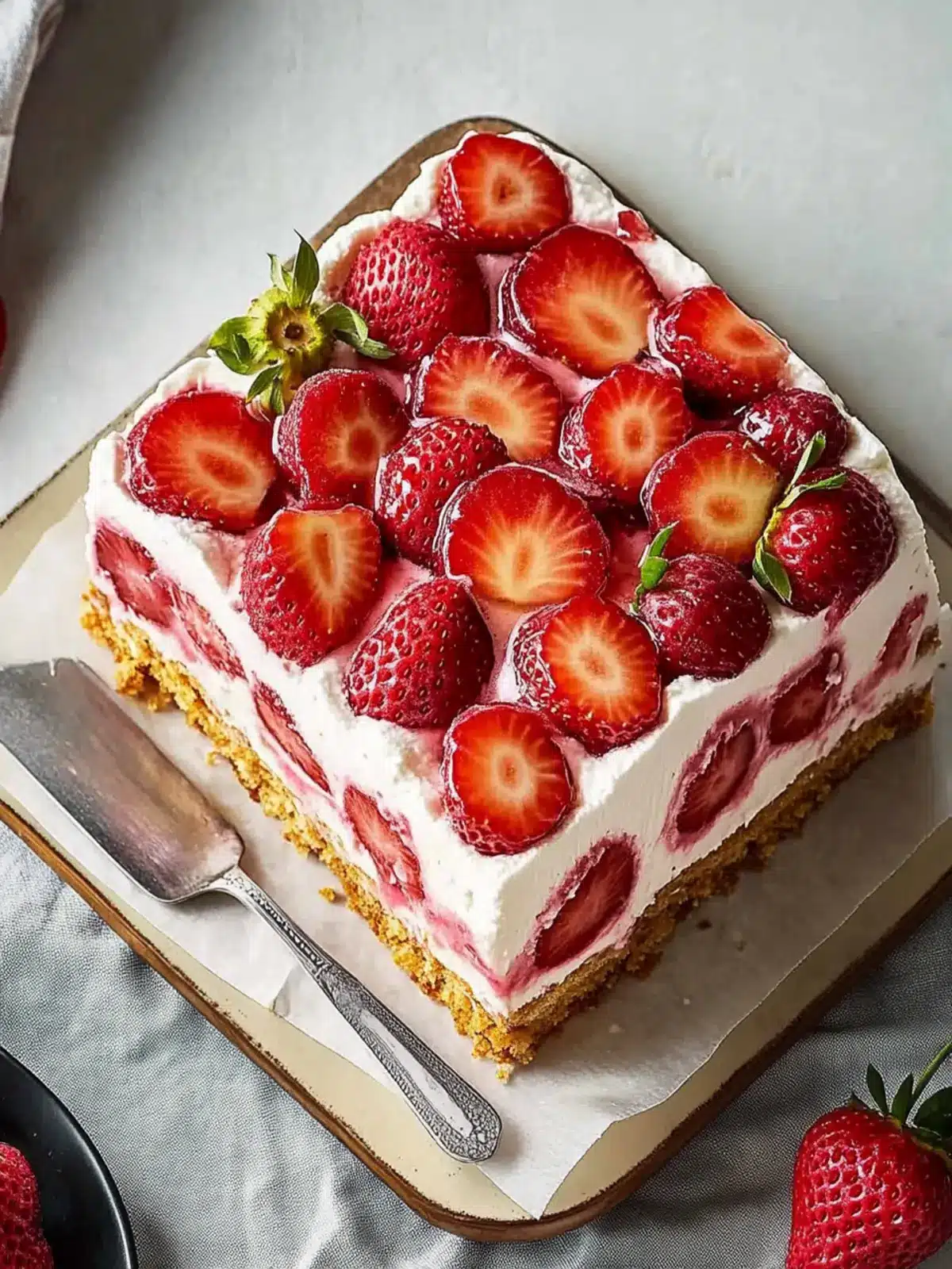 Strawberry Cream Cheese Icebox Cake