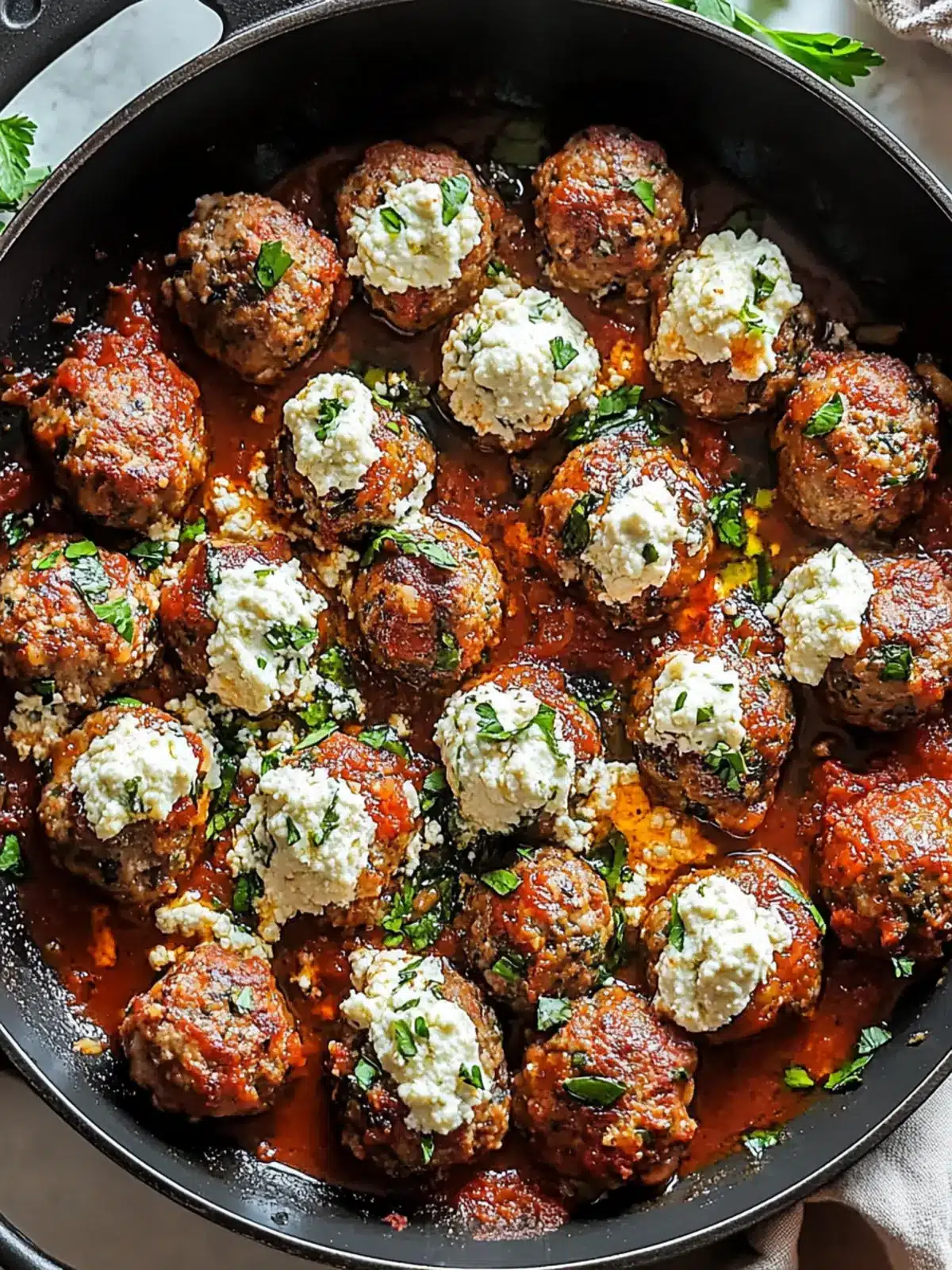 Savory Skillet Ricotta Meatballs for Ultimate Comfort Food 3 Skillet Ricotta Meatballs