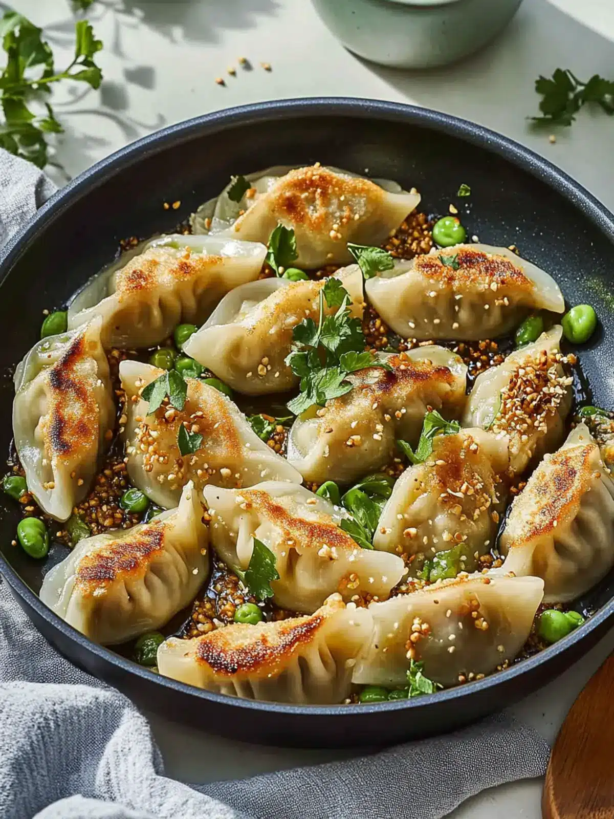 One Pan Dumpling Dinner: Quick, Flavor-Packed Veggie Delight 2 One Pan Dumpling Dinner