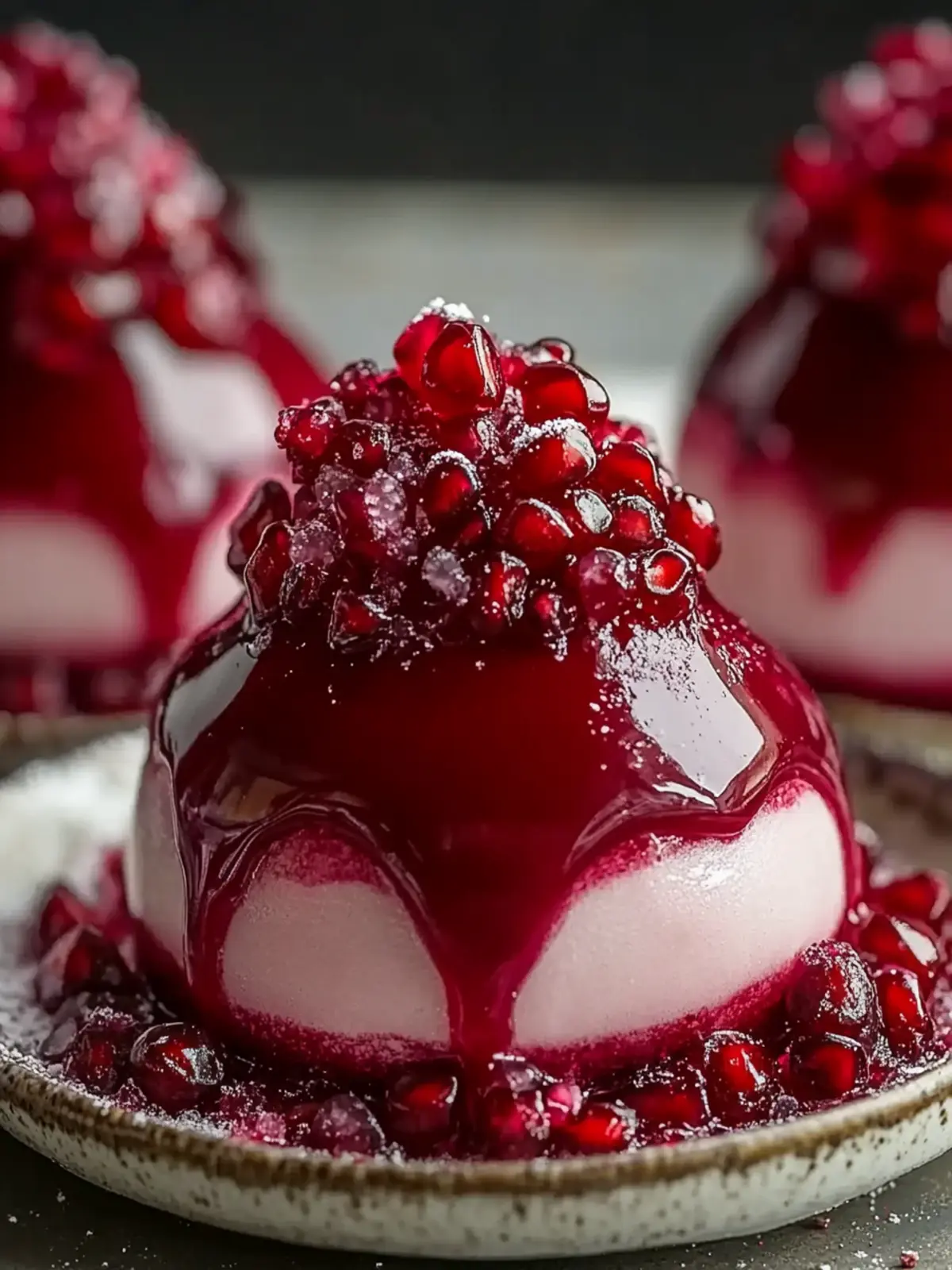 Irresistible Glossy Pomegranate Mousse Domes for Special Occasions 3 Glossy Pomegranate Mousse Domes