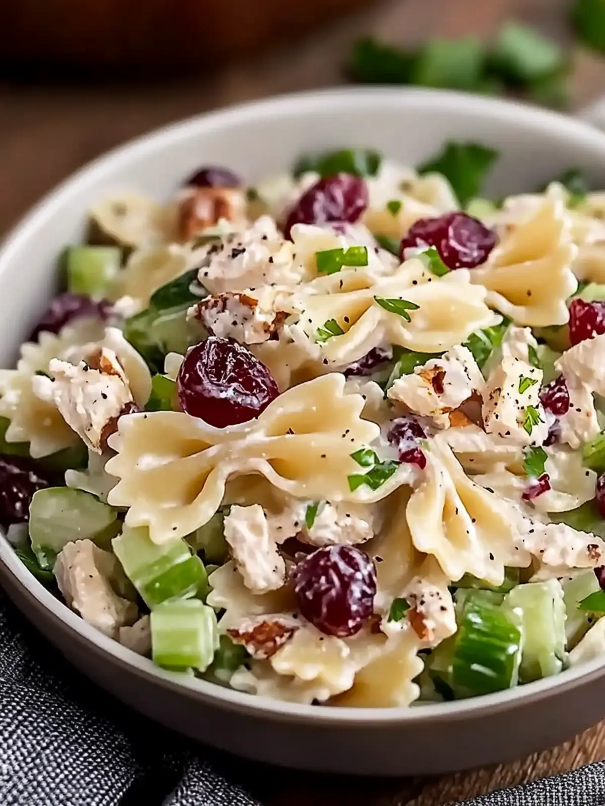 Bow-Tie Cranberry Pasta Salad: Your New Summer Favorite! 3 Bow-Tie Cranberry Pasta Salad