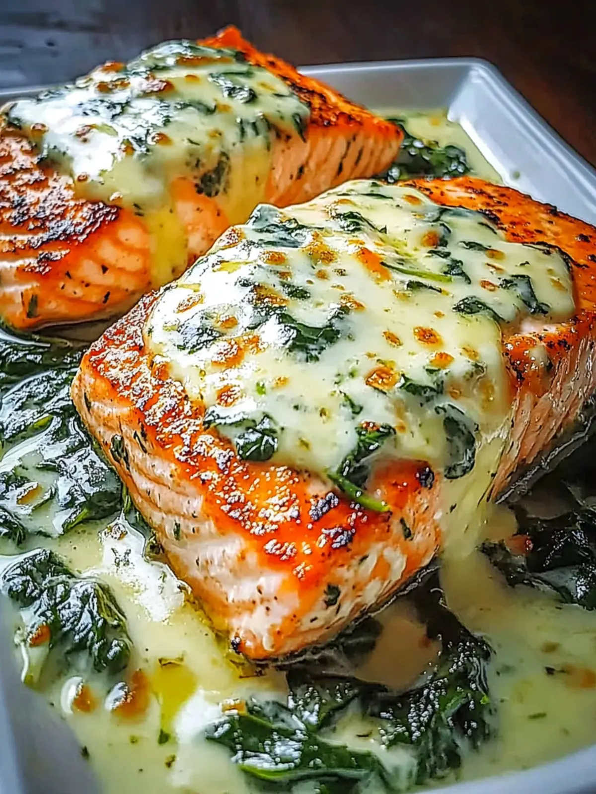 Delicious Baked Salmon with Spinach Mozzarella for Quick Dinners 3 Baked Salmon with Spinach Mozzarella