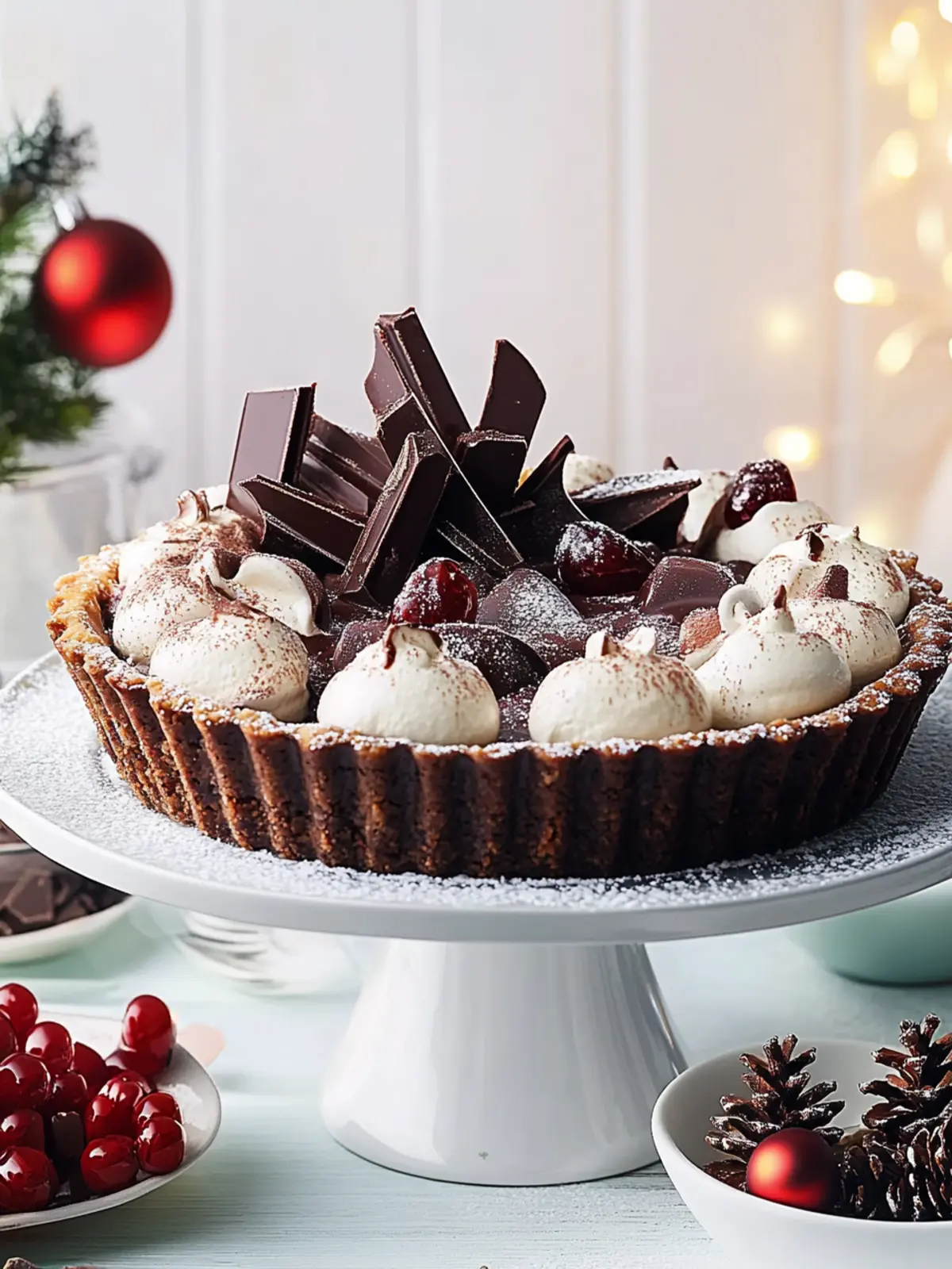 Christmas Kahlúa and Chocolate Tart