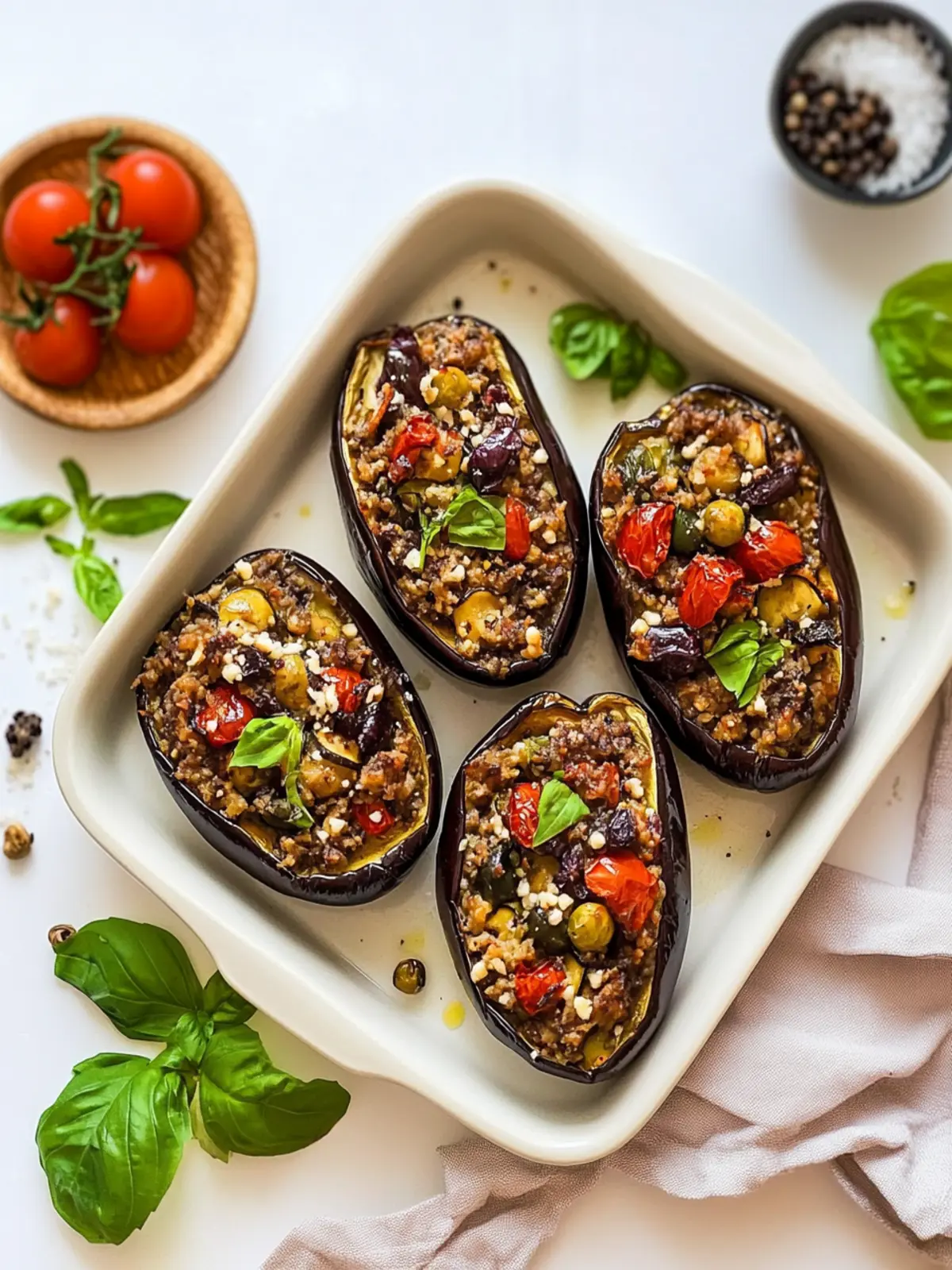 Vegan Stuffed Eggplant