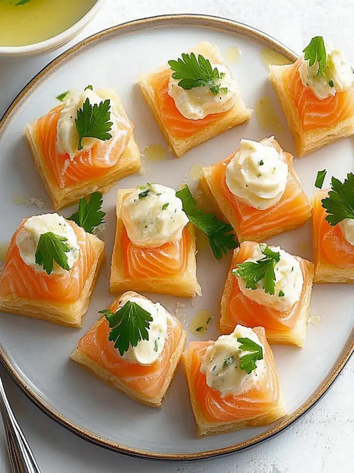 Savory Smoked Salmon Bites with Creamy Shallot Sauce Delight 2 Smoked Salmon Bites