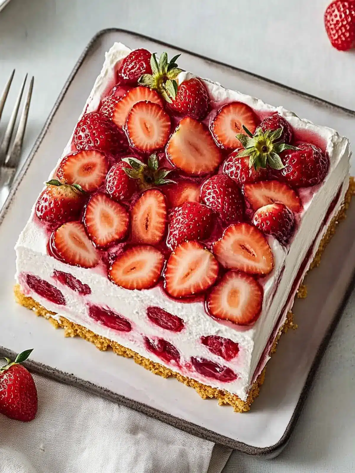 Strawberry Cream Cheese Icebox Cake