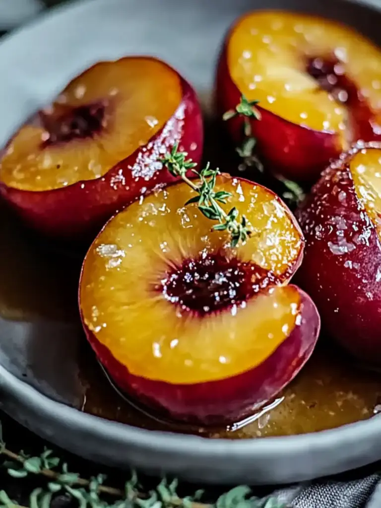 Healthy Honey Roasted Peaches