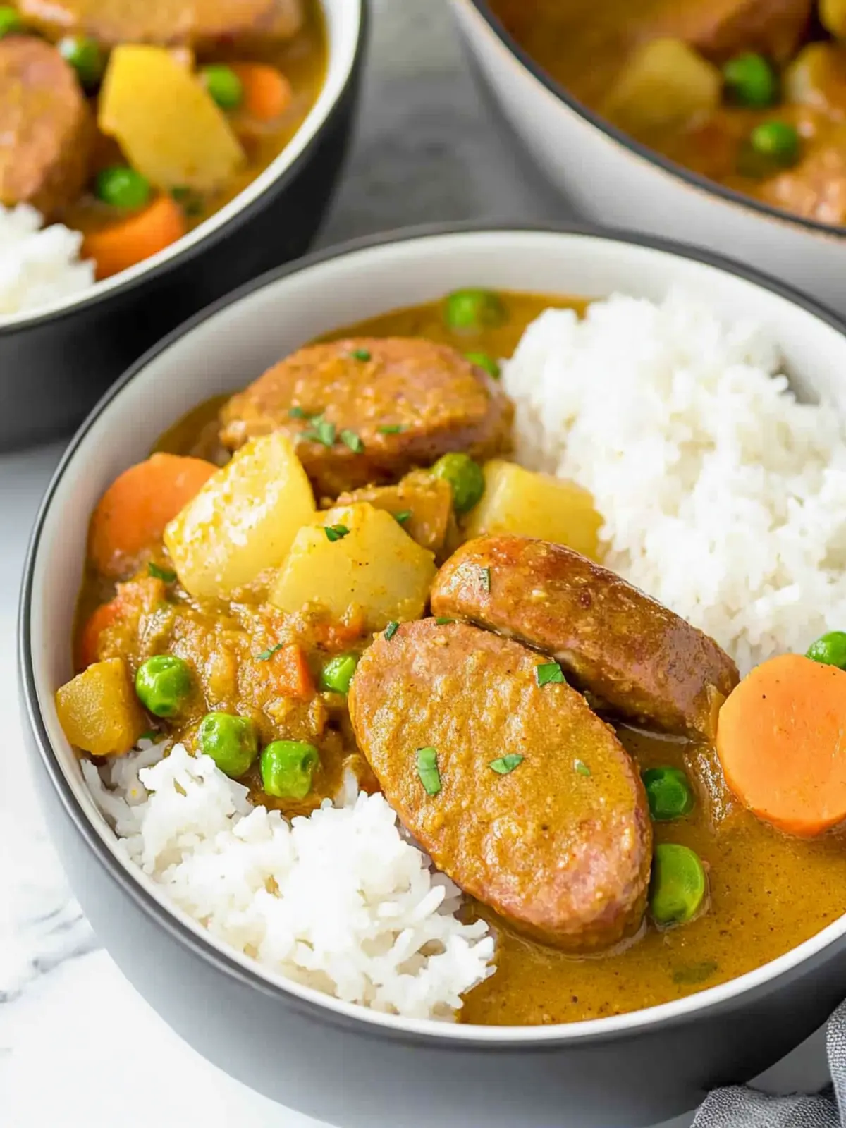 Slow Cooker Curried Sausages