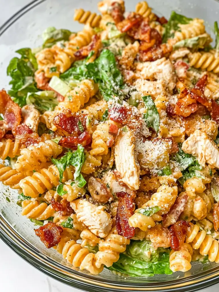 Chicken Bacon Ranch Pasta Salad