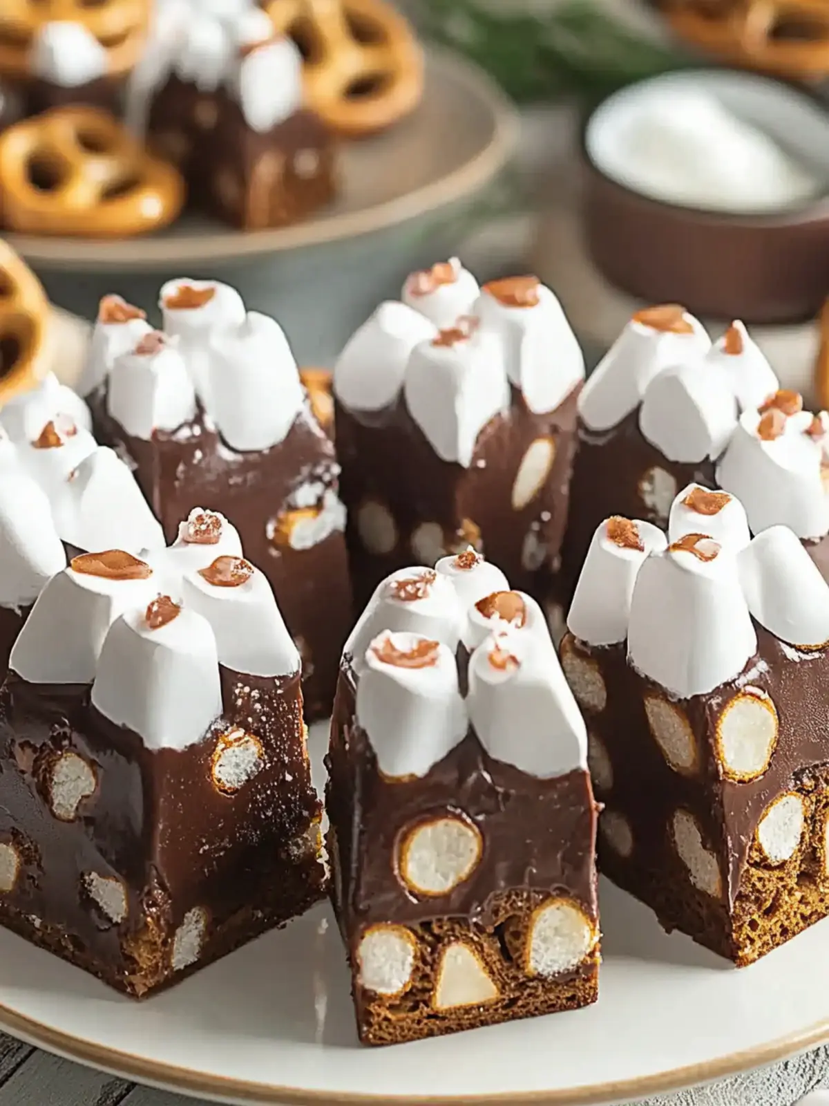 Pretzel and Candy Melt Christmas Trees