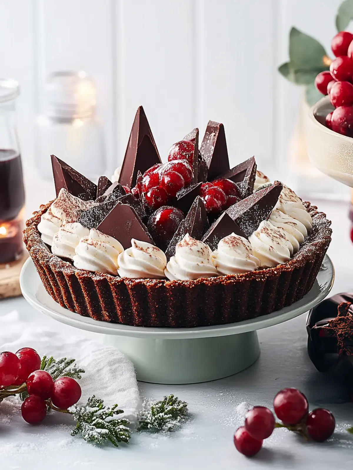 Christmas Kahlúa and Chocolate Tart