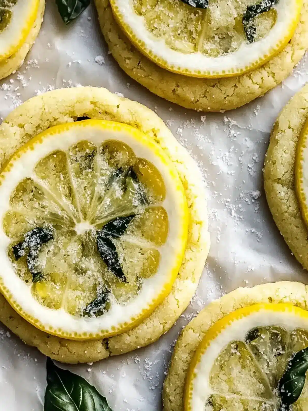 Lemon Basil Sugar Cookies