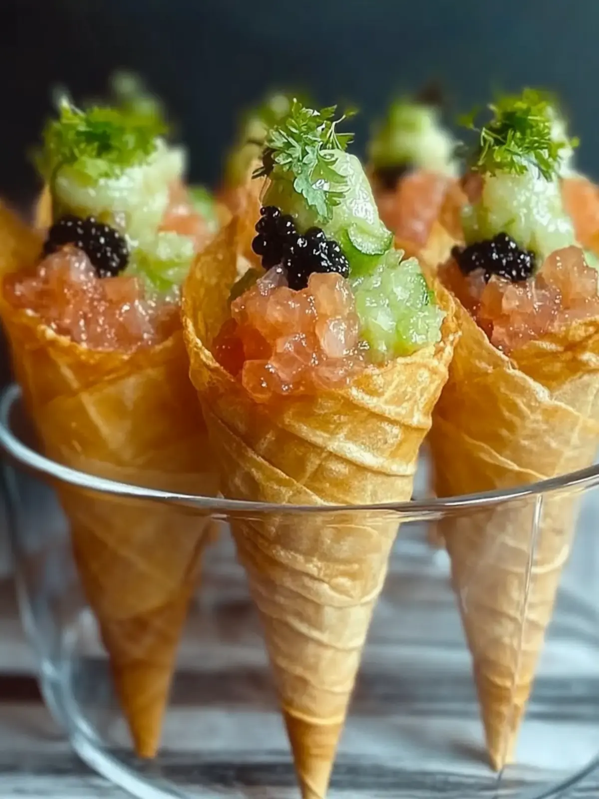 Sushi Wonton Cones