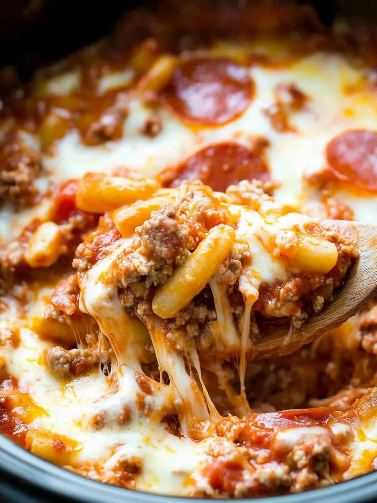 Crock Pot Pizza Casserole