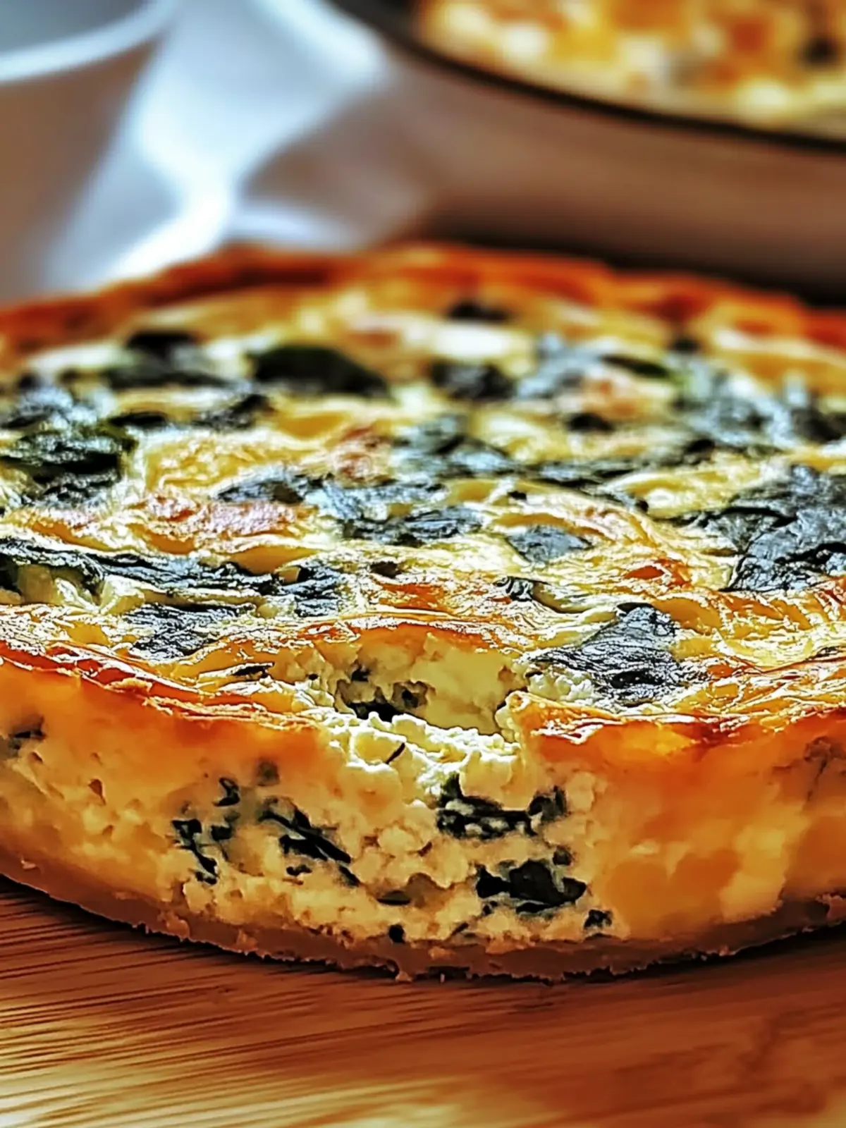 Cottage Cheese and Spinach Crustless Quiche