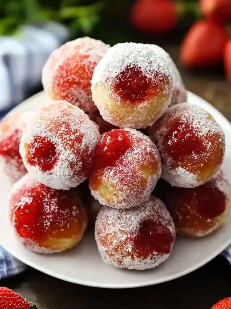 Strawberry Donut Holes