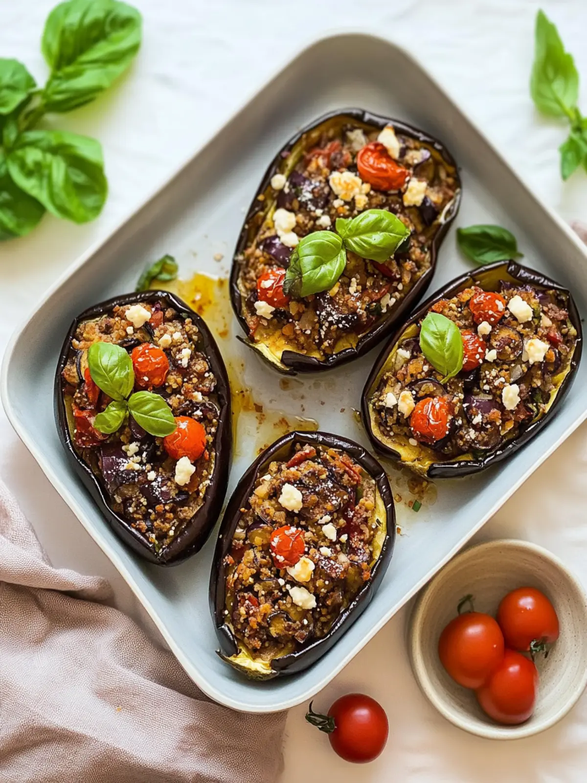 Vegan Stuffed Eggplant