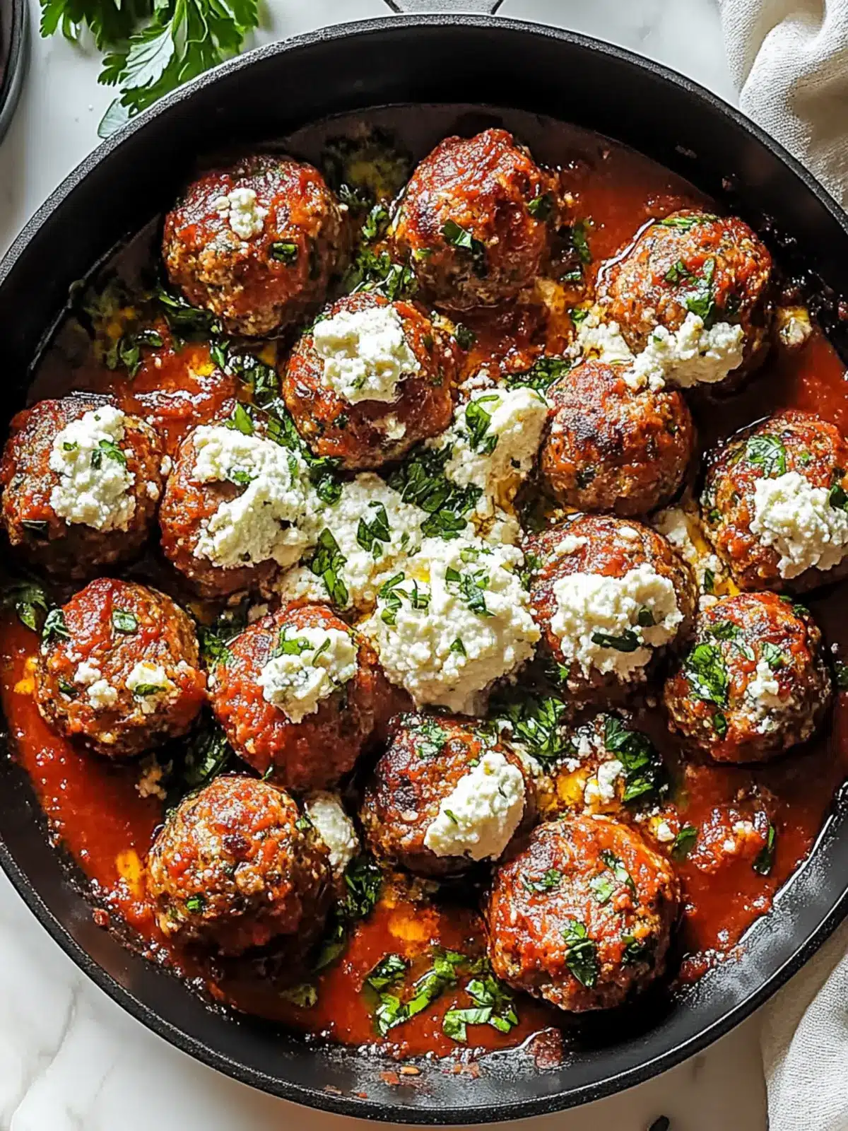 Savory Skillet Ricotta Meatballs for Ultimate Comfort Food 5 Skillet Ricotta Meatballs