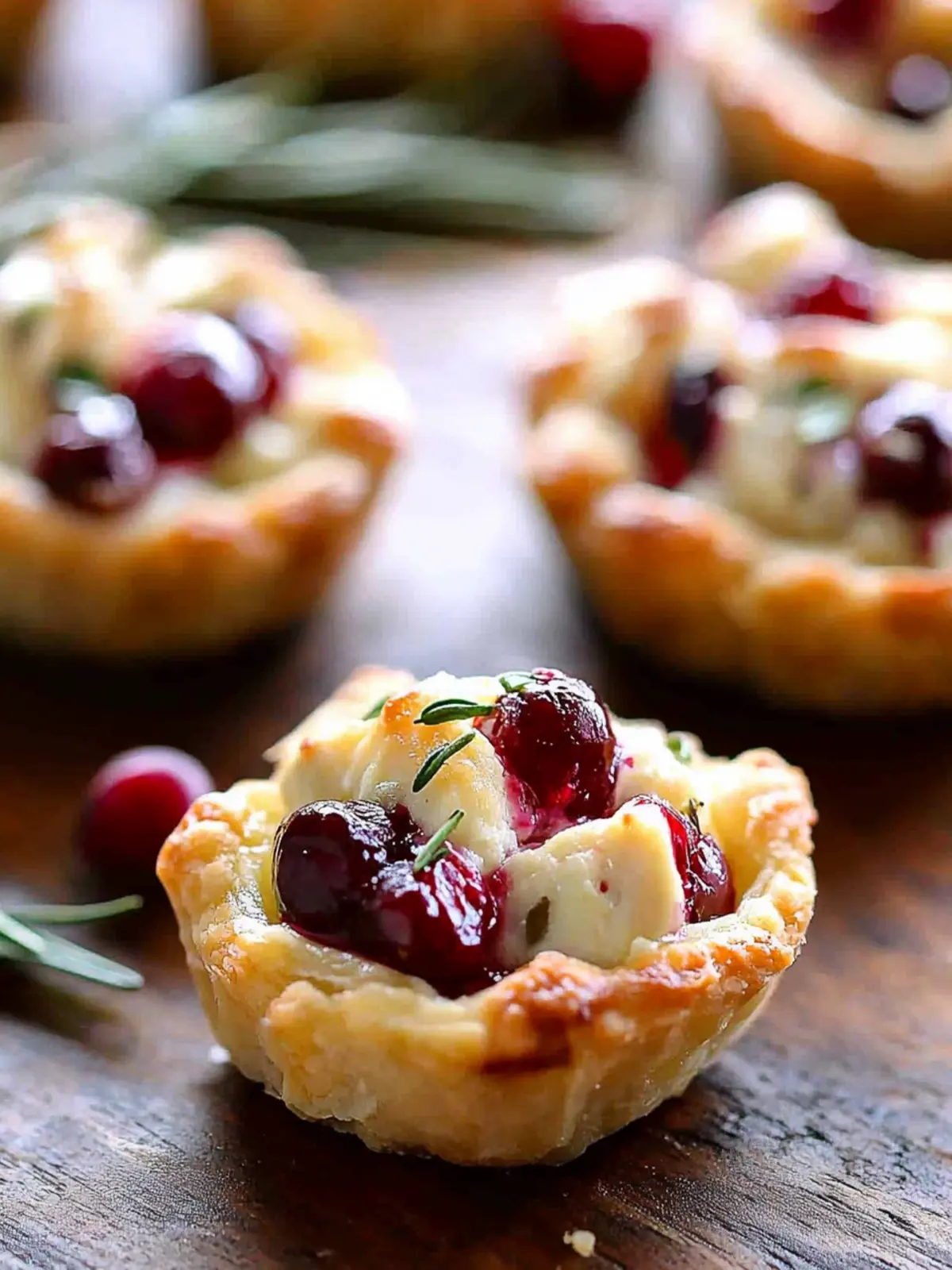 Chicken Cranberry Brie Tartlets