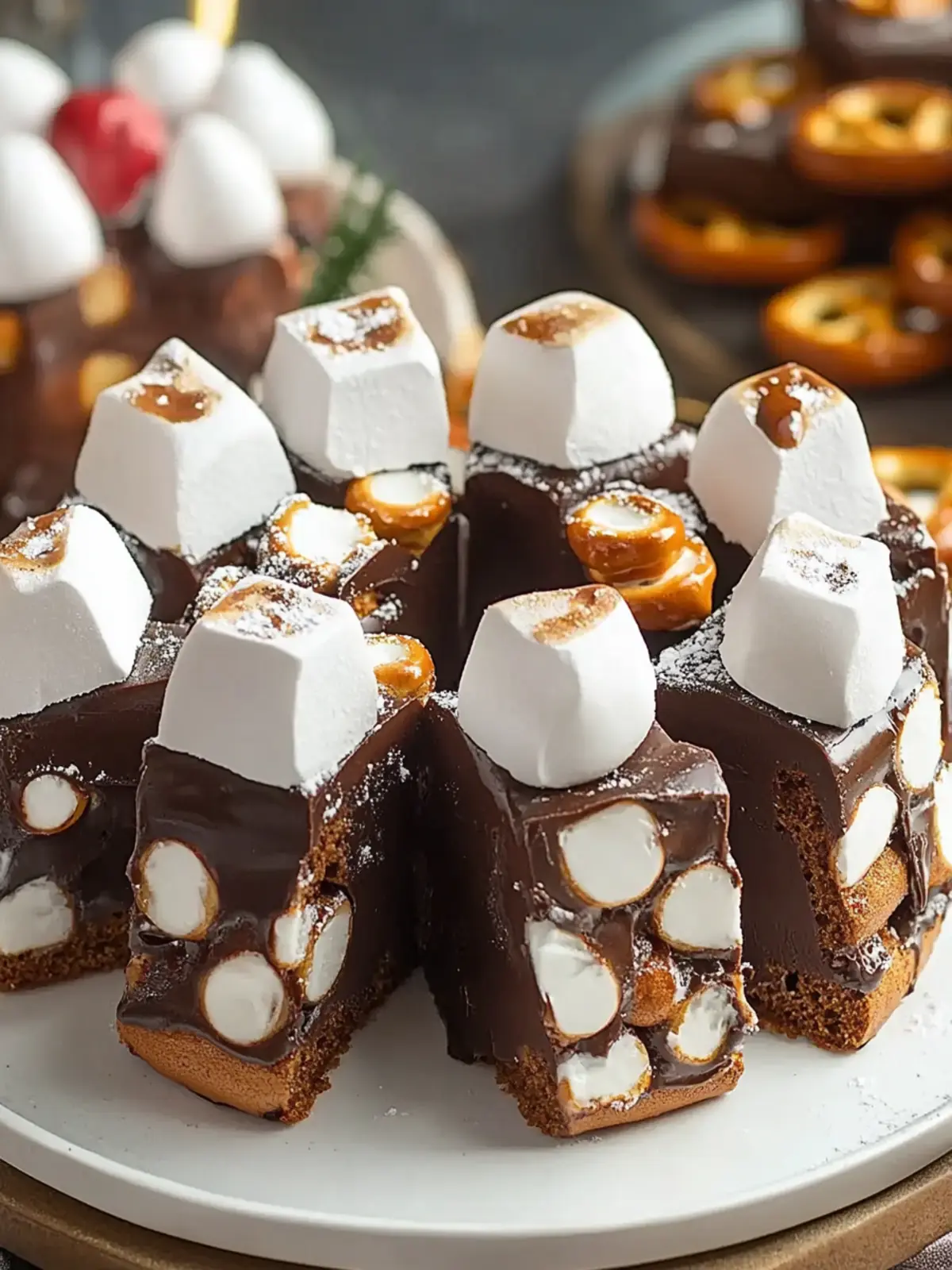 Pretzel and Candy Melt Christmas Trees