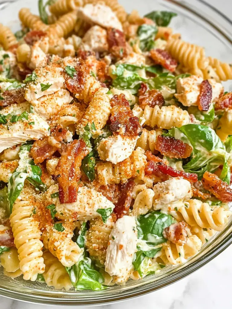 Chicken Bacon Ranch Pasta Salad